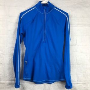 Athleta Blue 1/4 Zip Pullover Sz Small